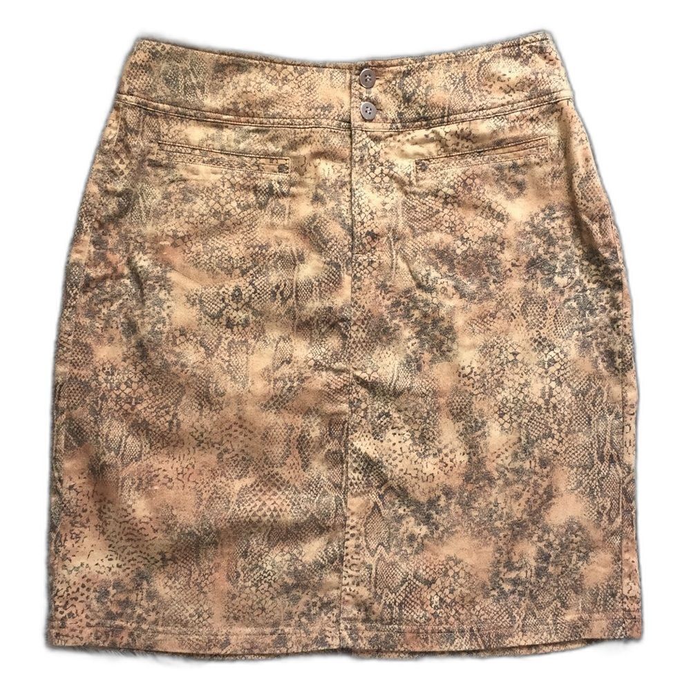 Chico's Snake Skin Print Lined Pencil Skirt Size 0